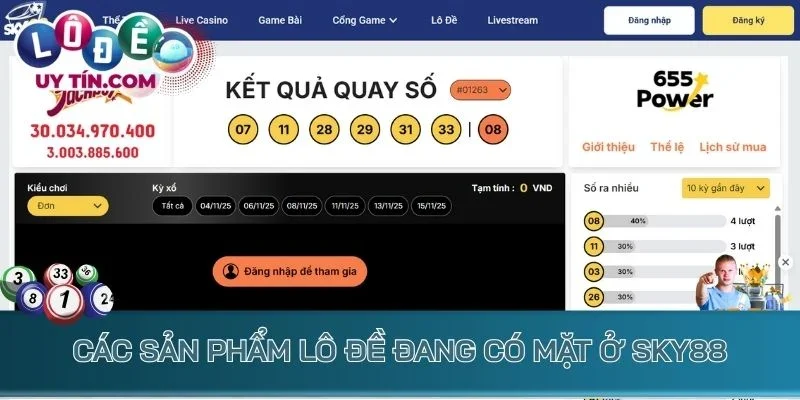Lô Đề Sky88 - Săn Số Đẹp Để Làm Giàu Siêu Khủng Sau Vài Phút 2 Các sản phẩm lô đề đang có mặt ở Sky88